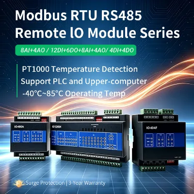 Industrial Modbus RTU RS485 IO Module DI DO AI AO Data Collector for Energy Storage HVAC