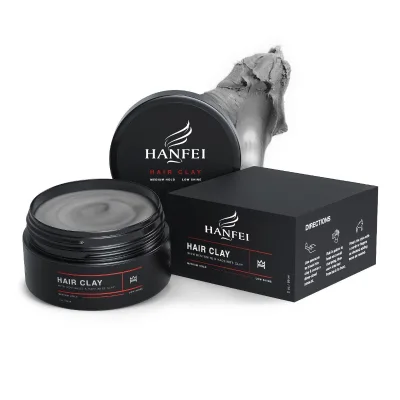 HANFEI Hair Clay Medium Hold Low Shine Bentonite Clay Unisex Matte Travel Friendly All Hair Types OEM ODM