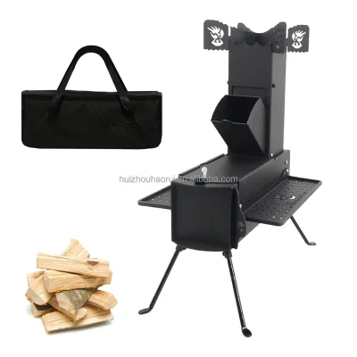 High Efficiency New Portable High Flame Rocket Camping Stove With Extension Board