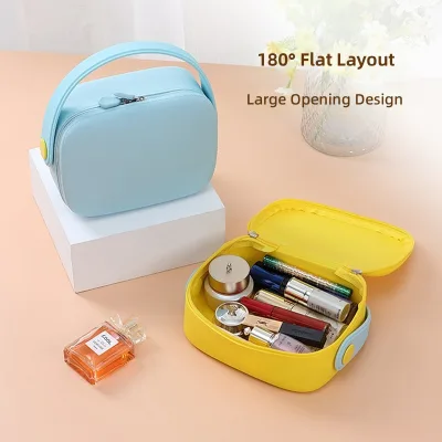 Silicone Instagram Style Cube-shaped Cosmetic Organizer Portable Multi-functional Large Capacity Waterproof for Travel Makeup