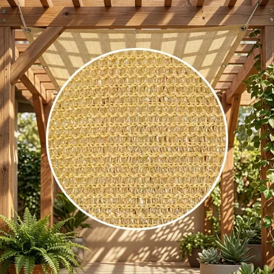 Rectangle Shade Net UV Stabilized Sun Screen Mesh Temporary Shelters Scaffolding Outdoor Events Commercial Spaces Patio Shading