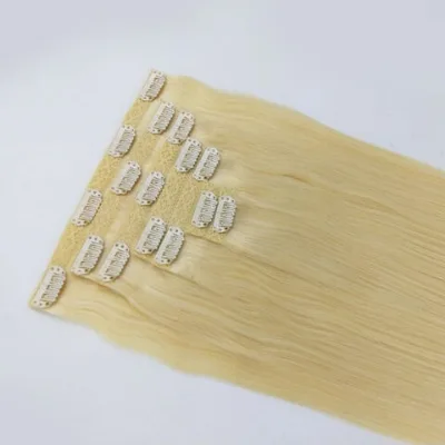 Invisible Brazilian Remy Hair PU Lace Clip In Hair Extension Straight Virgin Hair Extensions Clip In
