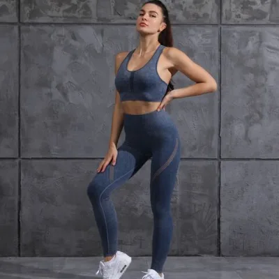 Seamless yoga suit women fashion sports fitness nude running sportswear