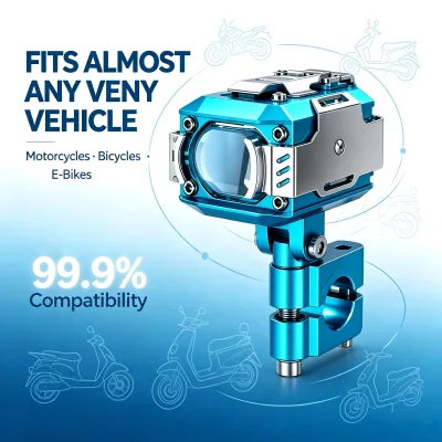 Super Bright 65w XL2 Aluminum Wired Switch Auxiliary Fog Led Motorcycle Lights For Motorcycle/Motorbike/Bike Retrofit/Upgrade