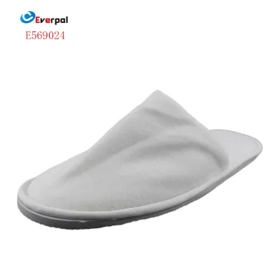 White Cheap Indoor Slippers for Home Guest Felt Slippers