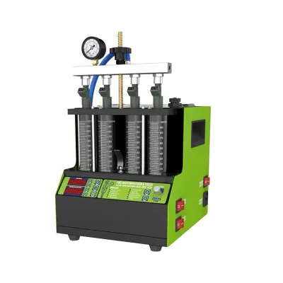 V308 Injector Nozzle Cleaner Tester 4 Cylinders Injector Ultrasonic Cleaner Gasoline Fuel Injector Cleaning