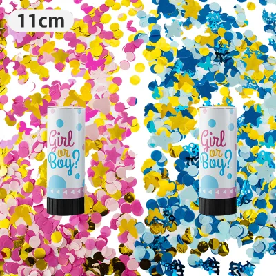 Good Price Pink and Blue Gender Reveal Confetti Cannon Baby Birth Decoration Party Popper