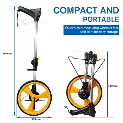 Lightweight High Precision Measuring Wheel Digital Distance Measuring Wheel Handheld Range Wheel for Construction Land Outdoor