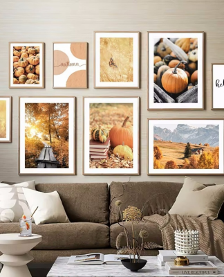 Home Decor Autumn Tree Wall Art Decor Modern Abstract Pictures Handmade Canvas Artwork Oil Painting