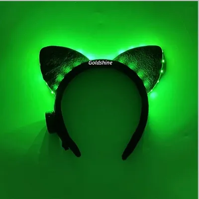 LED Cat Ears Headband for Adults & Children Glowing Feature Halloween Valentine's Day & Christmas Graduation Parties Costume