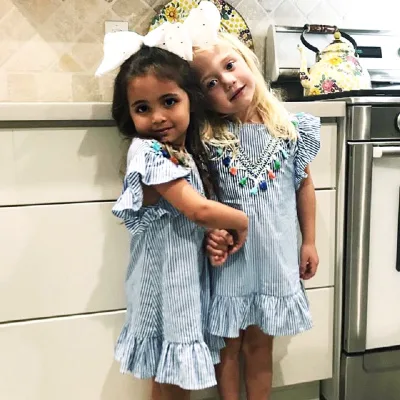 High Quality Cotton Girls' Summer Dress Best Price OEM Service Kids Casual Print Dress