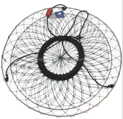 Factory Direct Sale Fishing Drop Net Crab Trap, Collapsible Hoop Net for Lobster, Crab Folding Hoop Net