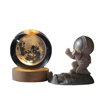 3D Galaxy Crystal Ball Night Light Kids Colorful LED Light Remote Base Color Changing Perfect Promotional Party Supplies
