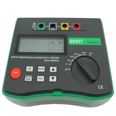 4-Terminal Multimeter Tester DY4300A  Electrical Instrument Earth Ground Resistance Soil Resistivity Tester
