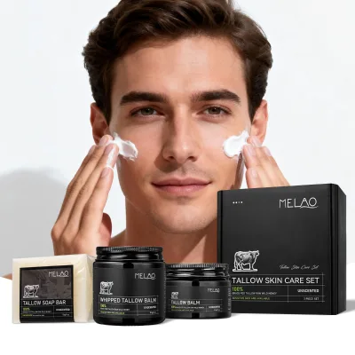 Private Label 100% OEM Halal Grass Fed Beef Tallow Whipped Honey Balm Skin Care Face Moisturizer Tallow Skincare Soap Cream