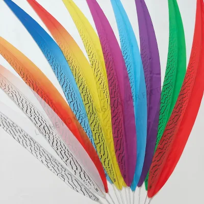 60-160cm Wholesale Metallic Silver Faux Feathers Shiny Artificial Goose Plumes for Wedding Table Centerpieces