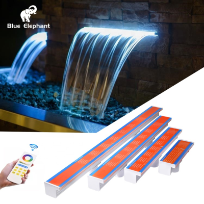 Rectangular Waterfall Feature Pool Fountain Water Feature Indoor Pool Cascade Waterfall