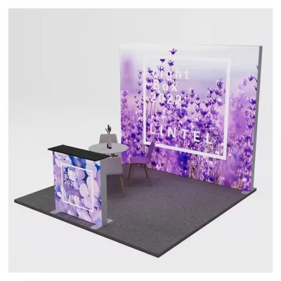 Custom Large Trade Show Trade Show Tension Fabric Modular Advertising Light Box Exhibition Equipment