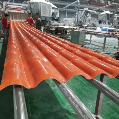 1.5-2.5mm Thickness ASA Roof Tile Plastic Corrugated Roof Tile Double Roman Synthetic Plastic ASA PVC Roof Tiles