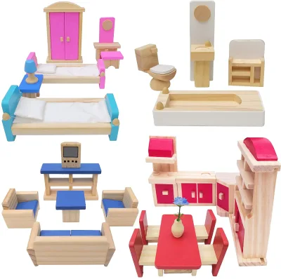 Modern Miniature Furniture Set Baby Doll House Furniture