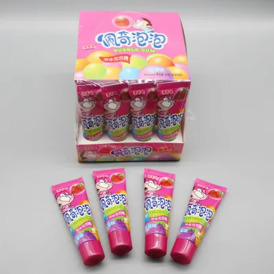 Custom Strawberry Flavor Chewing Gum and Toothpaste Bubble Gum Fruity Coffee Liquid Tube Box Bottle Packaging Made to Order