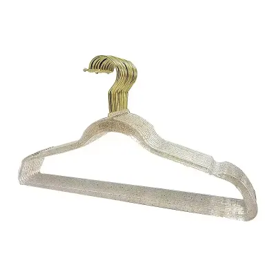 Beautiful Hanger Wardrobe Space Saving Clear Transparent Thin Plastic Coat Hanger