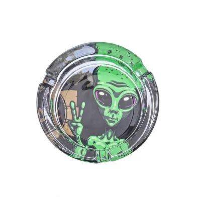Hot Sale 85mm Water Drop Ashtray Classic Modern Portable Beauty Mixed Figure Glass Cigar Tray with Packaged Display Box