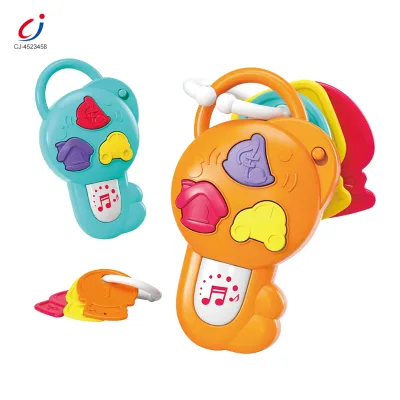 Chengji New Style Montessori Educational Toys Custom Colorful Cartoon Lighting Function Sensory Plastic Baby Musical Toy Key