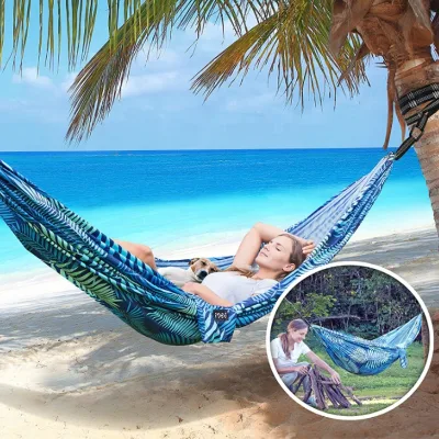 Portable Multi-Color Nylon Outdoor Single-Seater Hammock Set Lightweight Multi-Purpose Tent for Adults for Travel Camping
