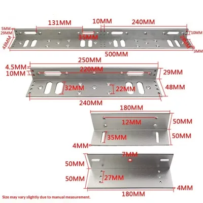 ZL Metal Bracket Access Control Magnetic Lock Set/Magnetic Lock Bracket/280 Magnetic Lock Accessories Original Genuine