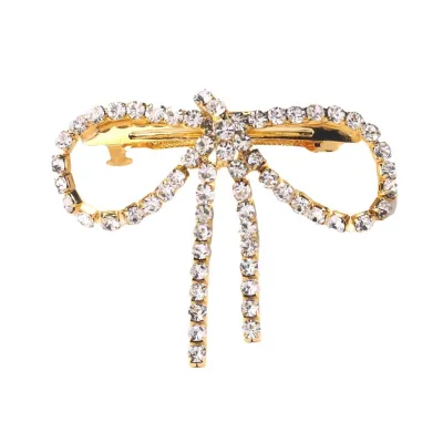 Elegant Butterfly Tassel Hair Clip With Spring Clip Summer Sweet and Shiny Rhinestone Hair Clip