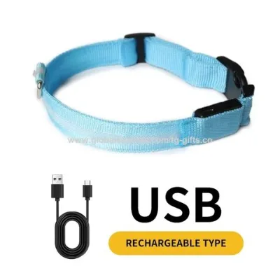 High Quality Modern Rechargeable Luminous LED Dog Collar Adjustable Personalized LED Pet Collar Pet Luminous Collar