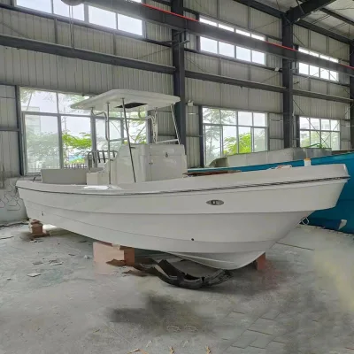 7.03m Fiberglass Panga Boat Hardtop Center Console Live Fish Tank Vessel for Saltwater Offshore Family Inshore Sea Angling Sport