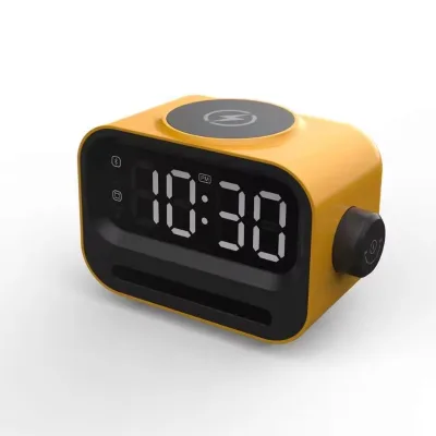 JEDI OEM Custom LED Wireless Charger with Speaker Alarm Clock Night Light Private Label Bulk Wholesale