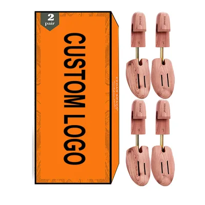 Pairs Red Aromatic Moisture Absorbing Spring Loaded Premium Natural Fragrance Orange Box Cedar Wood Shoe Tree Matchless-Item
