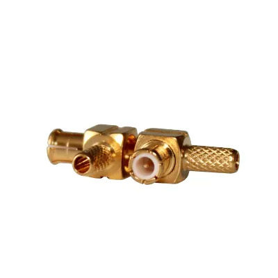 CHAOYI RF Connector MCX-C-JW1.5 Extended Edition RF Coaxial Connector Copper Male Right Angle MCX Connector to RG316 and RG174