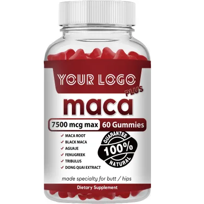 High Quality Vegan Maca Gummy Candy Supplements for Adult Men-Digestive Health Support 2 Gummies Daily