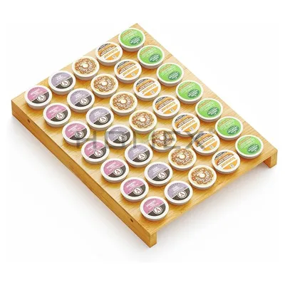 Homex|Hot Sale Bamboo Drawer Storage Box Coffee K-Cups Pod Holder Coffee Capsule Stand Nespresso Coffee Capsule Holder Dispenser