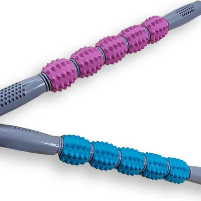 Factory Wholesale Fitness Support Massage Stick Made of Steel PP TPR