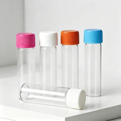 Wholesale Child-proof Custom Logo Child Resistant Glass Tubes With Lid For Packaging