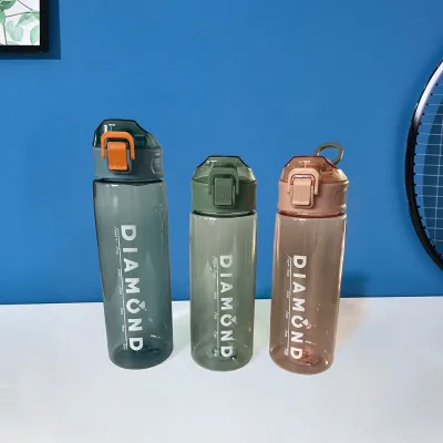 Hippo Transparent Plastic Reusable Water Bottles for Kids Children