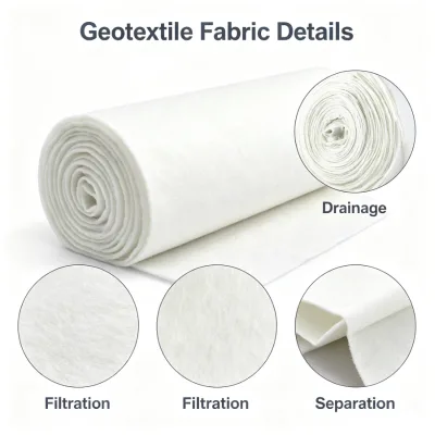 Low Creep Custom Needle Punched Geotextile Maintain Long-Term Soil Stabilization Effect