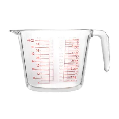 Heat Resistant Food Grade Glass Measuring Cup with Scale Markings for Household Kitchen Baking Equipped with an Egg Whisk