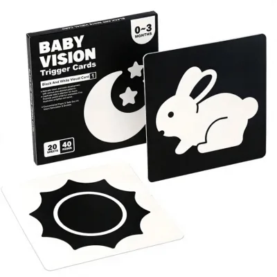 New Black White Flash Cards Visual Stimulation Enlightenment Cognitive Cards Kids Educational Toys With CPC Certification
