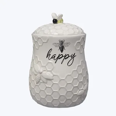 Ceramic Bee Cookie Jar for Kitchen Counter