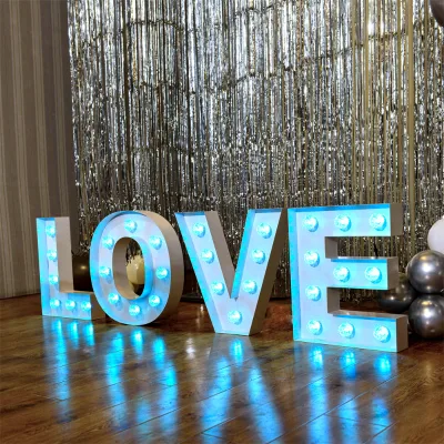Custom Light-Up Neon Marquee Alphabet Bulb Letters for Office Use