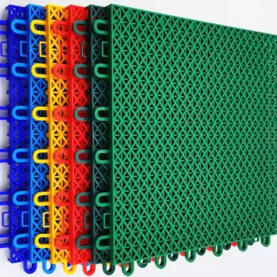 Rubber Base Garage Floor Tiles Backyard Basketball Plastic Flooring