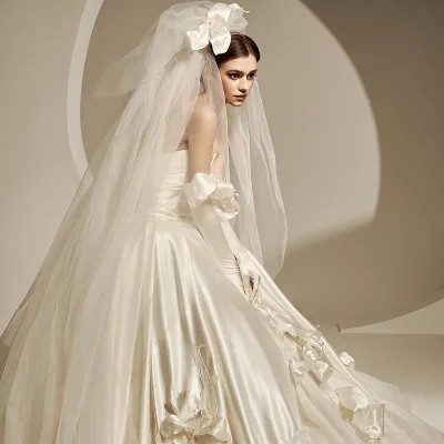 2023 Season Designs a Line Lace Off Shoulder Without Sleeve Wedding Dress Ball Gown