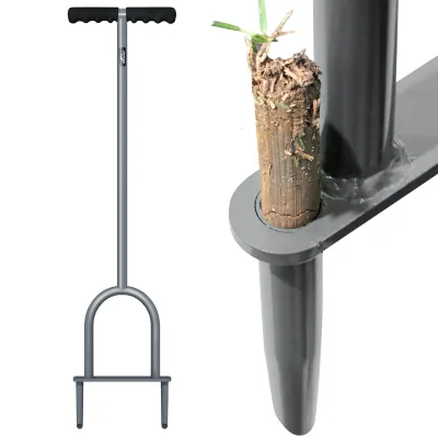 Lawn Coring Aerator Manual Grass Dethatching Turf Plug Core Aeration Tool