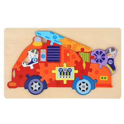 Cpc 3d Animal Wooden Puzzle Board Cartoon Dinosaur Jigsaw Diy Puzzle Kids Gift Educational Toy for Child